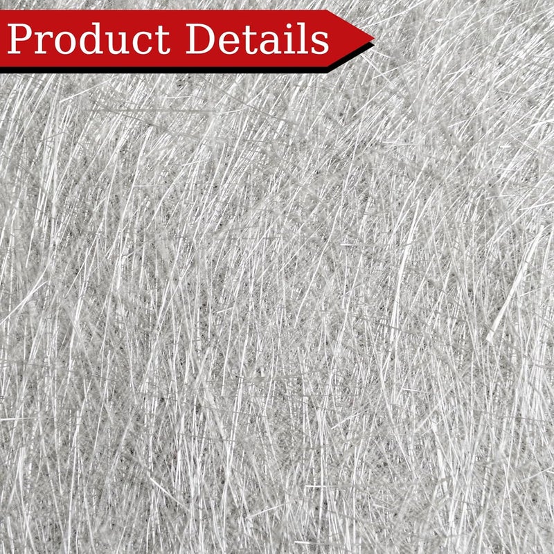SUCOHANS حصيرة ألياف زجاجية مقطعة 1.5 أونصة، 10 ياردات × 4" حصيرة ألياف زجاجية، لفة حصيرة ألياف زجاجية لإصلاح السيارات، إصلاح سطح القوارب، تعزيز الهيكل، التشكيل (4" × 360"، 1.5 أونصة) - Image 3